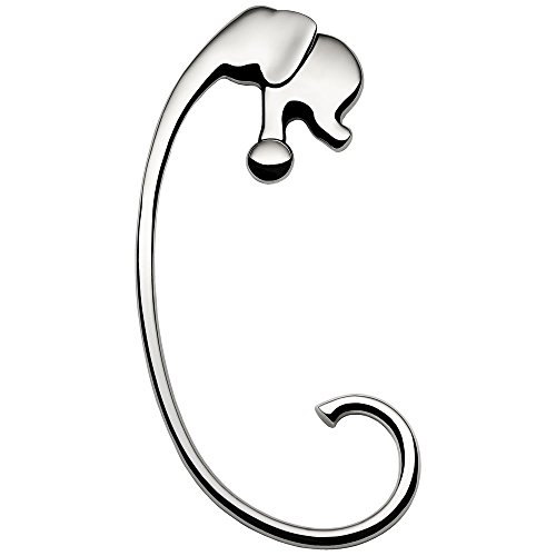 Alessi Jumbo FGO05 - Gancio Appendiborsa di Design da Tavolo a Forma di Elefante, Acciaio Inossidabile 18/10