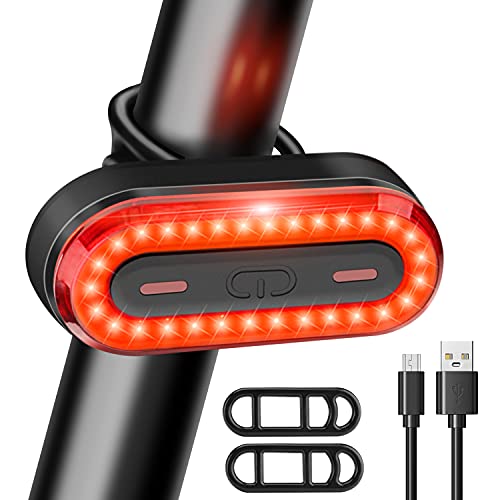 Luce Posteriore Bici Luci Bicicletta LED Luci Bici Ricaricabili USB - Fanalini Posteriori per Bicicletta Impermeabile Super Luminosi con 6 ModalitÃ  Flash - Fanale Posteriore per Bici Strada e Montagna