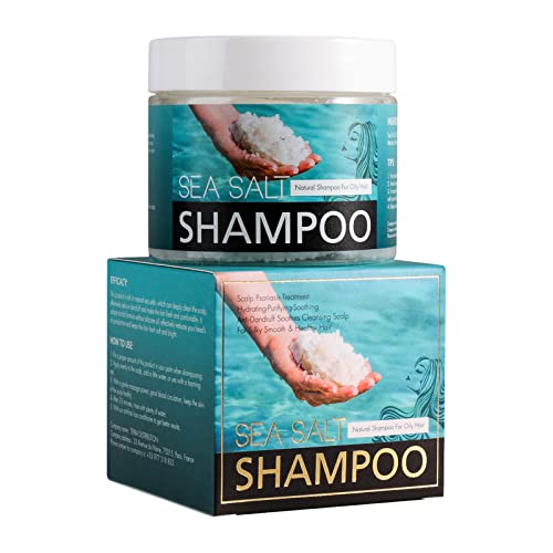 Shampoo al sale marino per pulizia profonda del cuoio capelluto del follicolo pilifero, Shampoo esfoliante al sale marino, Shampoo Antiforfora Detergente per il cuoio capelluto profondo (1PC)