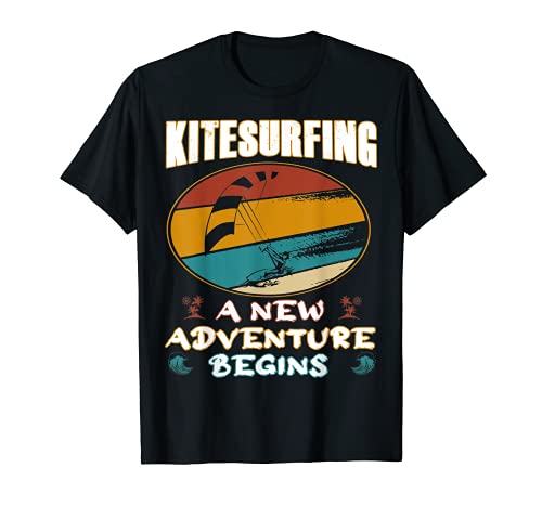 Una nuova avventura Accessori Kitesurf Retro Kite Surfing Maglietta