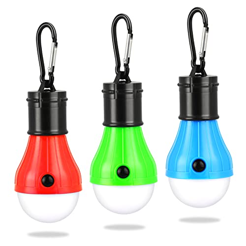JOPHEK Lampada Led Ricaricabile, 3 x Lanterna da Campeggio A LED Lampada da Campeggio A Batteria Luce Portatile per Tenda Luce di Emergenza Impermeabile per Il Campeggio
