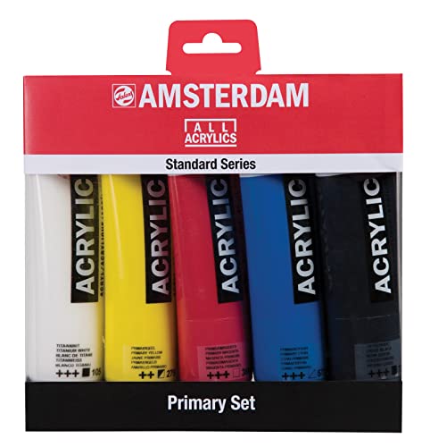 Amsterdam - Set di colori acrilici, 5 colori primari, 120 ml