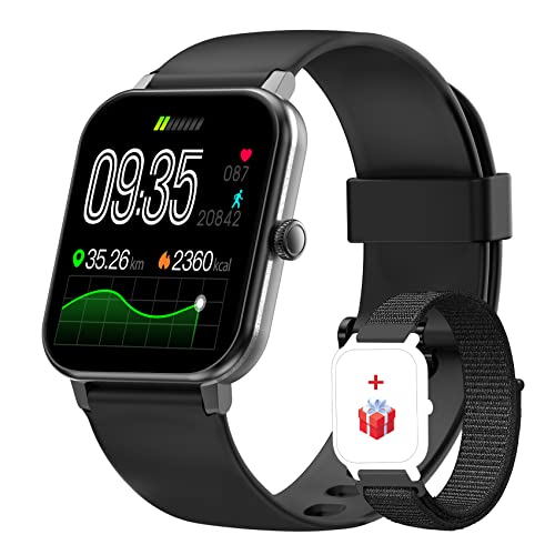 IOWODO R3Pro Smartwatch Orologio Fitness Uomo Donna 1.69'' Impermeabil IP68 con Saturimetro (SpO2) Cardiofrequenzimetro Contapassi Cronometro Modalità Nuoto Activity Tracker per Android iOS