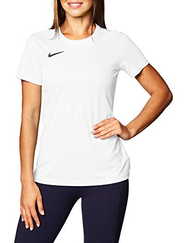 Nike Dry Park VII W Maglietta a Maniche Corte Donna, Bianco (White/Black), XS