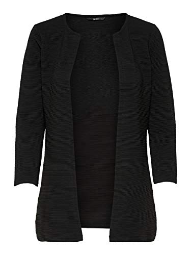 ONLY Long Loose Cardigan, Nero (Black), XXL Donna