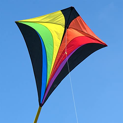 CIM Aquilone - Eddy XL Rainbow MUSTHAVE - per etá Superiore ai 6 Anni - Dimensioni: 90x100cm - incl. Filo e Coda