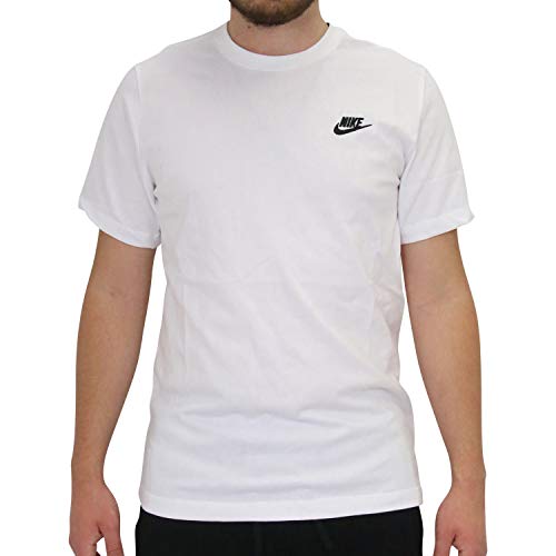 Nike Sportswear Club Men's Tshirt Uomo, White/Black, L