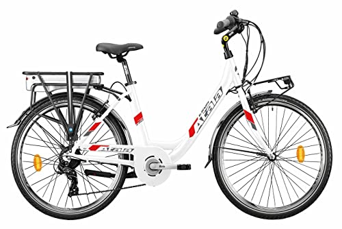Bicicletta pedalata assistita e-bike Atala 2021 E-RUN 6.1 LT batteria 360WH colore bianco-rosso