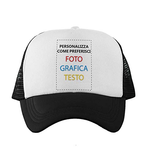 CHEMAGLIETTE! Cappellino Personalizzato Stampa Il Tuo Berretto Trucker Personalizzabile Custom