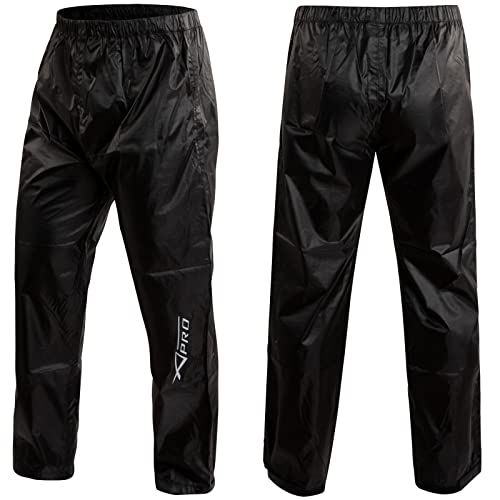 Pantaloni Moto Anti Vento Antipioggia Impermeabili Antiacqua Foderato Nero L