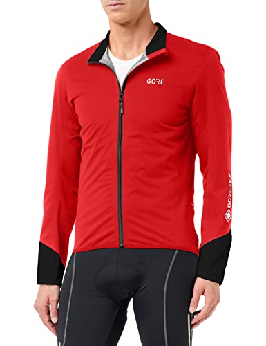 GORE Wear C5 Giacca da ciclismo per uomo GORE-TEX, L, Rosso/Nero
