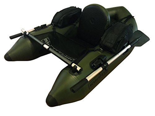Kinetic Admiral Float Tube - Belly Boat, barca con canottaggio, pompa e borse, comfort elevato, materiale in PVC spesso e resistente