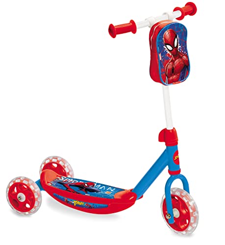 Mondo Toys - MY FIRST SCOOTER SPIDERMAN Monopattino Baby 3 ruote con borsetta porta oggetti inclusa per bambino bambina da 2 anni marvel Spiderman - 28692