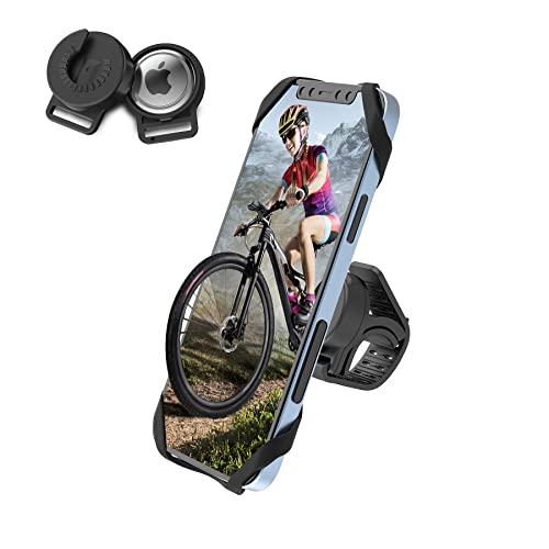 Vivey Supporto Telefono Bicicletta, Universale Manubrio Porta Cellulare Moto，360° Rotabile Porta Cellulare Bici Compatibile per 4.5'-7.0' Smartphone iPhone 14 PRO Max/13/12,Samsung, Huawei(Nero-4)