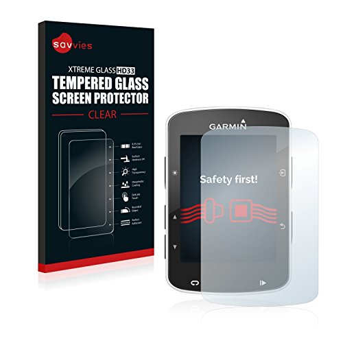 savvies Pellicola Vetro Temperato Compatibile con Garmin Edge 520/820 Protezione, Schermo Protettivo, Glass Durezza 9H