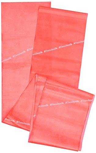 Thera-Band - Fascia elastica + tasca con cerniera, 2, 5 m, colore: Rosso