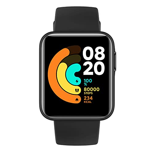 Xiaomi Mi Watch Lite - Smartwatch Black Touch screen da 1,4 pollici, 5 ATM resistente all'acqua, 9 giorni di durata della batteria, GPS, 11 modalitÃ  sport