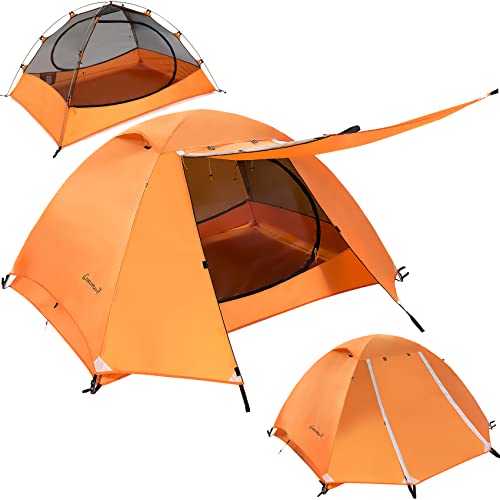 Clostnature Tenda Campeggio 2 Posti - Tenda da Esterno Impermeabile per 2 Uomini, Tenda da Trekking Leggera per 2 Persone, Tenda da Campeggio Compatta con Dimensioni Ridotte per Famiglia, Spiaggia