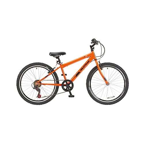 Wildtrak - Bicicletta 24' per Bambini da 8 a 10 anni con freni regolabili - Arancione
