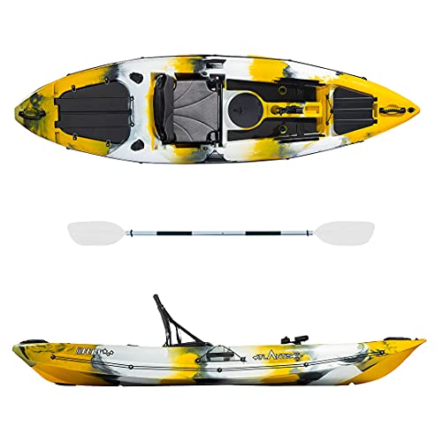 Kayak-canoa FURY gialla - cm 306 - seggiolino - 3 gavoni - portacanna - pagaia