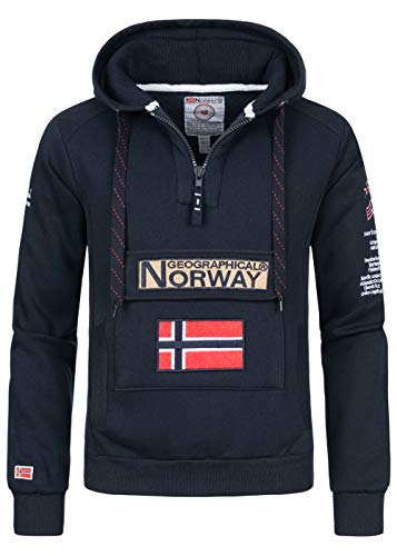 Geographical Norway - Felpa da Uomo Modello Gymclass Ass A 007 (Blu Navy, m)…