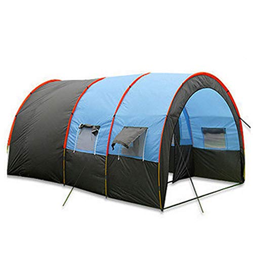 XBR Tenda da Campeggio Posti Grande Tenda da Campeggio 5-8 Persone Resistente all'Acqua 4 Stagioni Forma Doppio Strato Tenda Leggera Resistente(Blu)