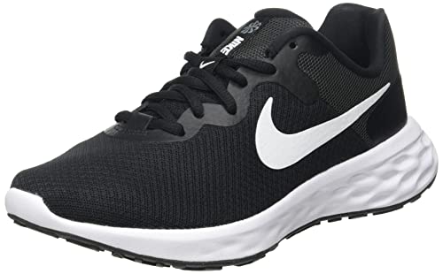 Nike Revolution 6, Sneaker Donna, Black White Dark Smoke Grey Cool Grey, 38.5 EU