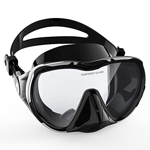 RABIGALA Maschera da snorkeling, per adulti, anti-appannamento e anti-perdita, per immersioni e snorkeling, per uso alimentare, in silicone