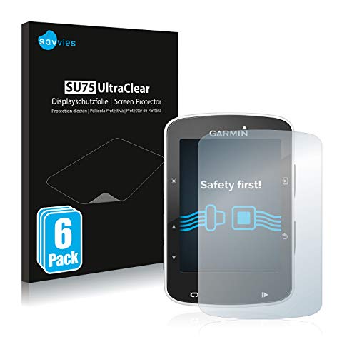savvies 6-Pezzi Pellicola Protettiva Compatibile con Garmin Edge 520/820 Protezione Schermo Trasparente