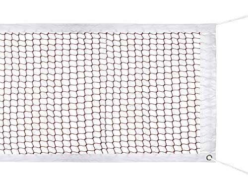 SIVENKE Rete da badminton in nylon per campi al coperto e all’aperto, 610 x 76 cm, colore rosso (senza telaio)