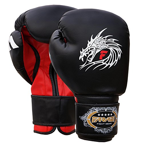 Farabi Dragon Boxing, MMA, Muay Thai, Kickboxing Fitness Punching Gloves Bag Mitts (10-OZ)