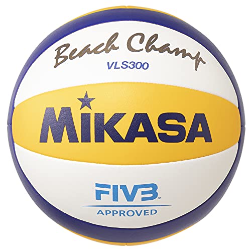 MIKASA Vls-300, Pallone da Pallavolo Unisex-Adulto, Bianco/Giallo/Blu, 5