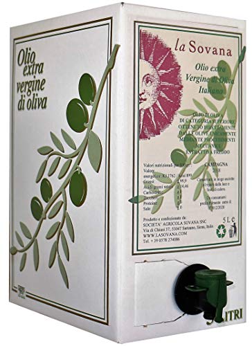 Olio Extra Vergine di Oliva, Toscana, olive 100% italiane, spremute a freddo dal coltivatore (2020 | bag in box 5 Lt)