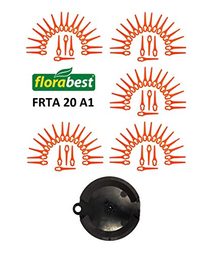 100 lame di ricambio per rasaerba a batteria Florabest FRTA 20 A1, Lidl, IAN 282232