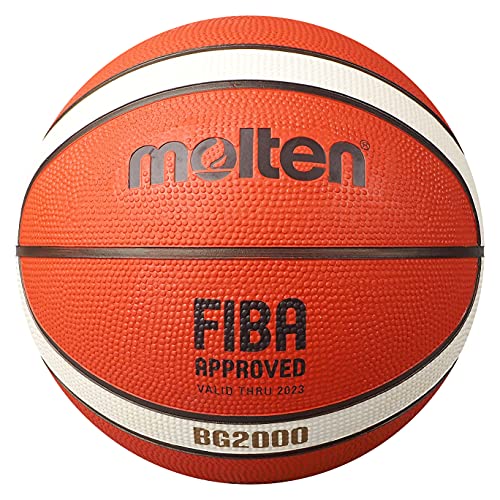 MOLTEN EUROPE Palle da basket-B7G2000, Basket Unisex-Adult, Arancio/Ivorio, 7