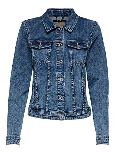 Only Onltia DNM Jacket BB MB Bex02 Noos Giacca in Jeans, Blu (Medium Blue Denim Medium Blue Denim), Taglia Produttore: 42 Donna