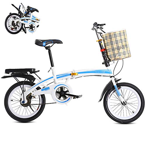 Folding Bike, Bicicletta trasportabile +Telaio in Fibra di Carbonio a Scatto Fisso Microbike,for 20 Pollici Bambini Bicicletta Pieghevole di velocità della Bici