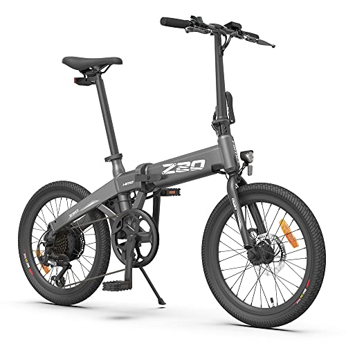 HIMO Z20 MAX Biciclette Elettriche Pieghevole per adulti, Motore 250 W,batteria rimovibile 36 V 10 Ah,Pedelec con illuminazione StVO bicicletta Nero