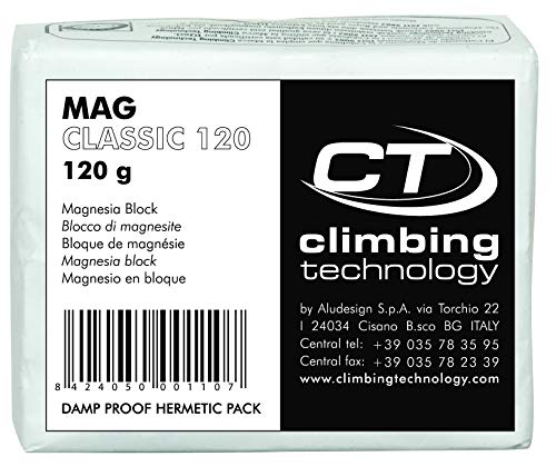 Climbing Technology Mag Classic 120, Magnesite Unisex – Adulto, Bianco