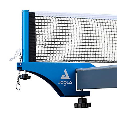 JOOLA - Rete da ping pong professionale in alluminio WX per interni ed esterni, con sistema di tensionamento regolabile, 182,9 cm, colore: blu anodizzato