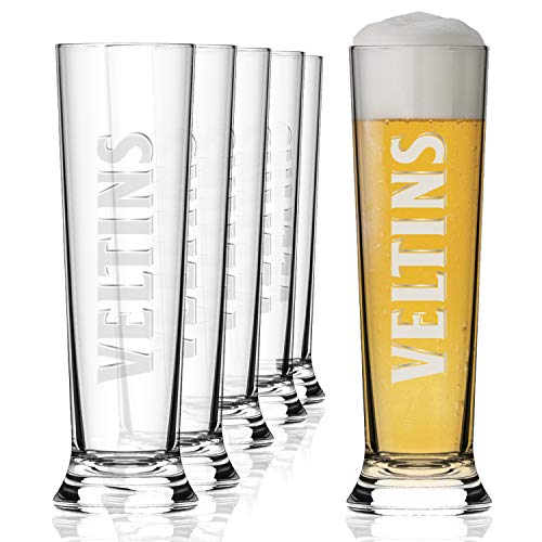 Bicchieri da birra Veltins - 6x boccale birra 0,3 l - Set bicchieri birra personalizzati Veltins - Bicchieri birra particolari - Bicchieri vetro
