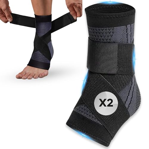 (2 Unità) Cavigliera Ortopedica - Cavigliera Sportiva per Distorsione - Tutore Caviglia Distorsione - Fascia Elastica Caviglia