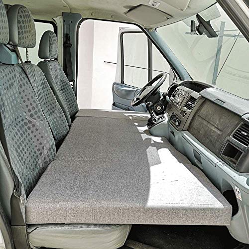 KFoam.es - Materasso pieghevole letto anteriore Camper per per Ford Transit colore grigio (2006-2013)