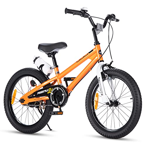 RoyalBaby bicicletta per bambini ragazza ragazzo Freestyle BMX bicicletta bambini bici per bambini 12 pollici arancione