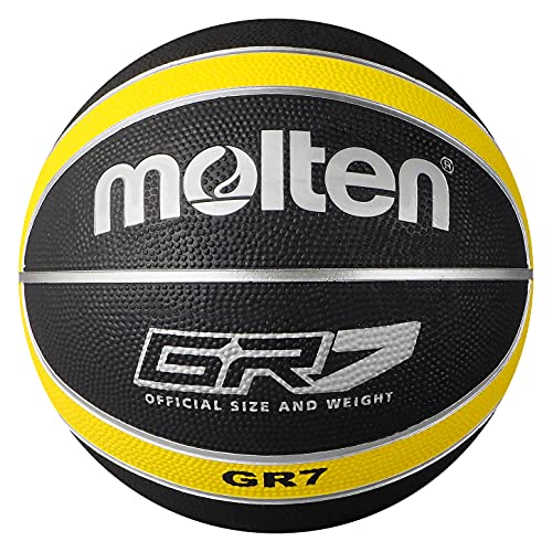 Molten - Pallone da basket, misura 6, colore: nero/giallo