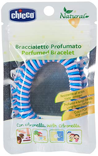Chicco Braccialetto In Plastica Al Profumo Di Citronella, Colori Assortiti, 60 g, 2 x 7.4 x 11.6 cm