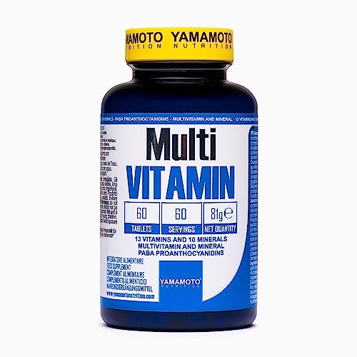 YAMAMOTO Nutrition, Multi VITAMIN 60 Compresse, Integratore Alimentare con Vitamine e Minerali, Multivitaminico e Multi Minerale Completo, 81 gr