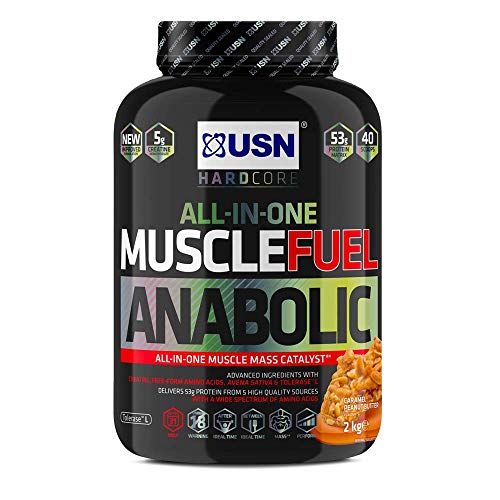USN Muscle Fuel Anabolizzanti Proteina ShakeCaramel Arachidi, 2 kg