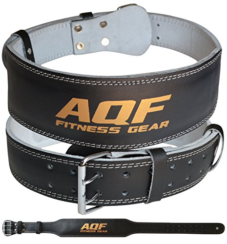 AQF Cintura Palestra, Cintura Powerlifting, 4'/10.2 cm Largo Pelle Cintura Uomo Donna, Cintura Sollevamento Pesi, Cintura Bodybuilding Acciaio Rullo Fibbia Cintura Lombare Squat