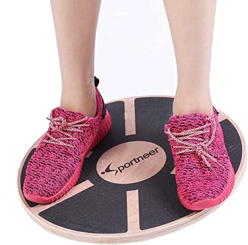 Sportneer Wooden Balance Board, 40cm Exercise Balance & Stability Trainer (Nero)
